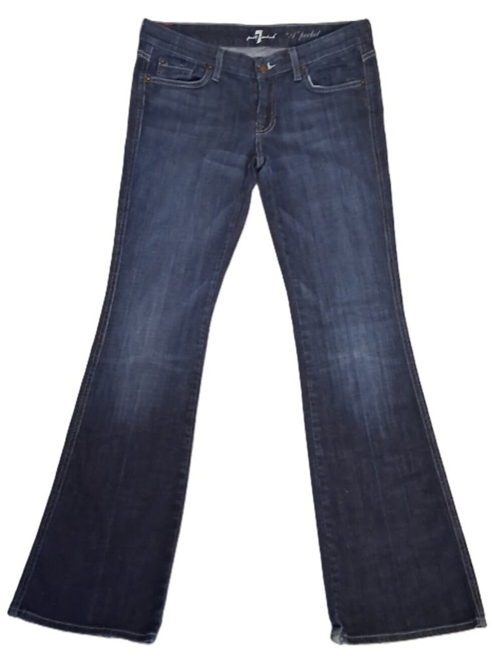 7 For All Mankind A Pocket Flair Blue Woman's Jeans Size 30 x 32
